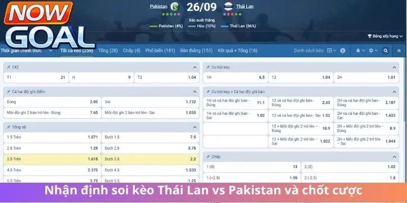 Nhận định soi kèo Thái Lan vs Pakistan và chốt cược nhanh