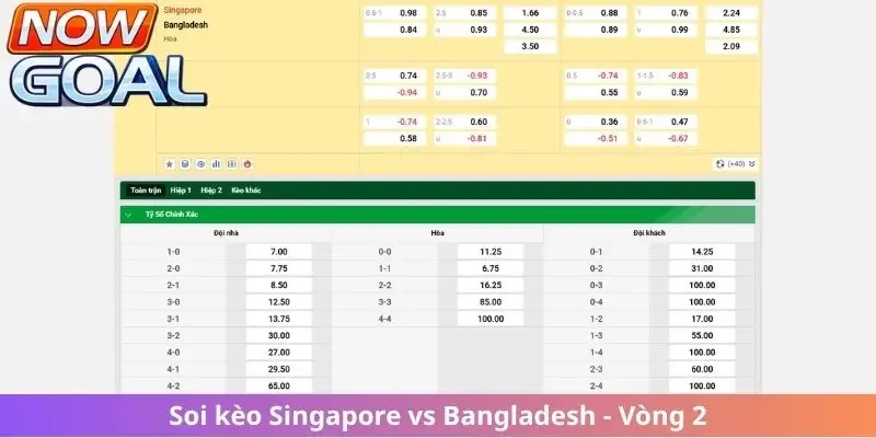 Soi kèo Singapore vs Bangladesh - Vòng 2 FIFA ASEAN Cup