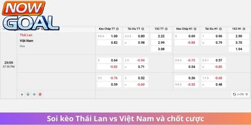 Soi kèo Thái Lan vs Việt Nam và chốt cược